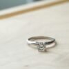 925 Sterling Silver ring with thick gold plating and polished finish