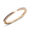 Sterling silver mini ring with a sleek claw-inspired design