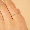 925 Sterling Silver Diamond Claw Ring - Image 4