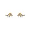 925 Sterling Silver Diamond Cluster Climber Earring