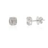 925 Sterling Silver Diamond Cluster Earrings - Image 2