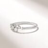 Slim wedding ring with a 4.95 mm top width