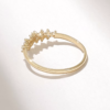 925 sterling silver cluster wedding ring with 0.21 ctw