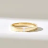 925 sterling silver ring with single bezel-set premium CZ diamond