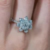 925 Sterling Silver Diamond Cosmos Ring - Image 3