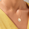 925 Sterling Silver Diamond Crescent Moon Necklace - Image 3