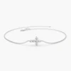 Gold-plated sterling silver bracelet with a simple cross design