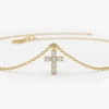 925 sterling silver bracelet with thick gold plating and cross charm