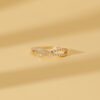 925 Sterling Silver Diamond Crossover 925 Sterling Silver Ring - Image 4
