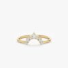 925 Sterling Silver Diamond Crown Nesting Ring