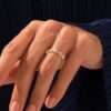 925 Sterling Silver Diamond Crown Stackable Ring
