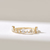 925 Sterling Silver Diamond Crown Stackable Ring - Image 2
