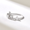 925 Sterling Silver Diamond Crown Stackable Ring - Image 6