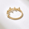 925 Sterling Silver Diamond Crown Stackable Ring - Image 7
