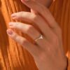 925 Sterling Silver Diamond Crown Stacking Ring - Image 3