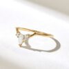 925 Sterling Silver Diamond Crown Stacking Ring - Image 4
