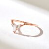 925 Sterling Silver Diamond Crown Stacking Ring - Image 6
