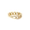 925 Sterling Silver Diamond Cuban Link Ring - Image 3
