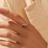 Gold-plated sterling silver band with slim curved profile