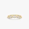 925 Sterling Silver curved nesting ring with pave CZ diamonds