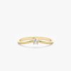 925 Sterling Silver Diamond Curved Ring