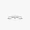 925 Sterling Silver Diamond Curved Ring - Image 2