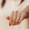 Gold-plated cushion ring in 925 sterling silver