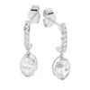 Gold-plated sterling silver hoop earrings with an elegant dangling design