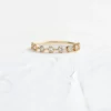925 Sterling Silver diamond distance band ring with pave-set CZ stones