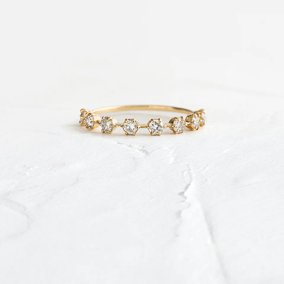 925 Sterling Silver Diamond Distance Band