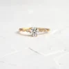 925 Sterling Silver Diamond Distance Ring, Round Cut Diamond Ring - Image 7