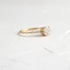 925 Sterling Silver Diamond Distance Ring, Round Cut Diamond Ring - Image 8