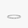 925 Sterling Silver Diamond Dot Dash Eternity Ring
