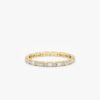 925 Sterling Silver Diamond Dot Dash Eternity Ring - Image 2