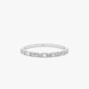 925 Sterling Silver Diamond Dot Dash Half Eternity Ring - Image 2