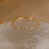 925 Sterling Silver Diamond Dot Dash Half Eternity Ring - Image 4