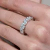 925 Sterling Silver Diamond Double Band Ring - Image 2