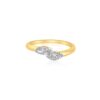 925 Sterling Silver Diamond Double Marquise Ring