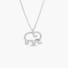 Gold-plated sterling silver necklace with a playful elephant pendant