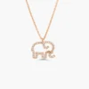 Elegant elephant charm necklace with refined pave detailing
