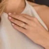 Elegant pave style ring in 925 sterling silver