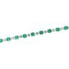 Sterling silver tennis bracelet with alternating emerald and diamond stones