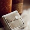 925 sterling silver solitaire ring with emerald cut CZ diamond