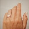 Gold-plated sterling silver ring with premium CZ diamond