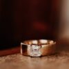 925 Sterling Silver ring with Asscher cut solitaire design