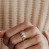 Gold-plated silver ring with a clean wide cigar band