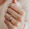 Elegant sterling silver ring with thick gold plating
