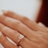 925 Sterling Silver diamond Emerald Cut Ring set of 2 - Image 11