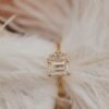 925 Sterling Silver diamond Emerald Cut Ring set of 2 - Image 12