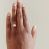 Elegant sterling silver ring featuring clean emerald cut lines